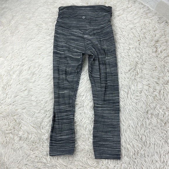 Lululemon Align Crop 21" *Cross Waist Mini Space Dye Herringbone Heathered Black - Picture 7 of 7